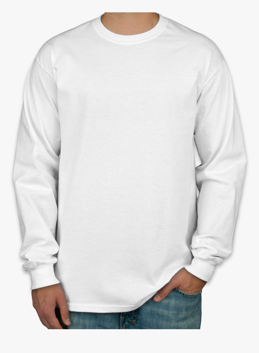 Mens White Long Sleeve Shirt Gildan, HD Png Download, Free Download