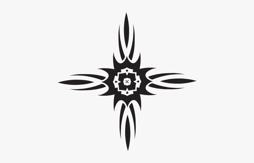 Cross Tribal Style - Line Art, HD Png Download, Free Download