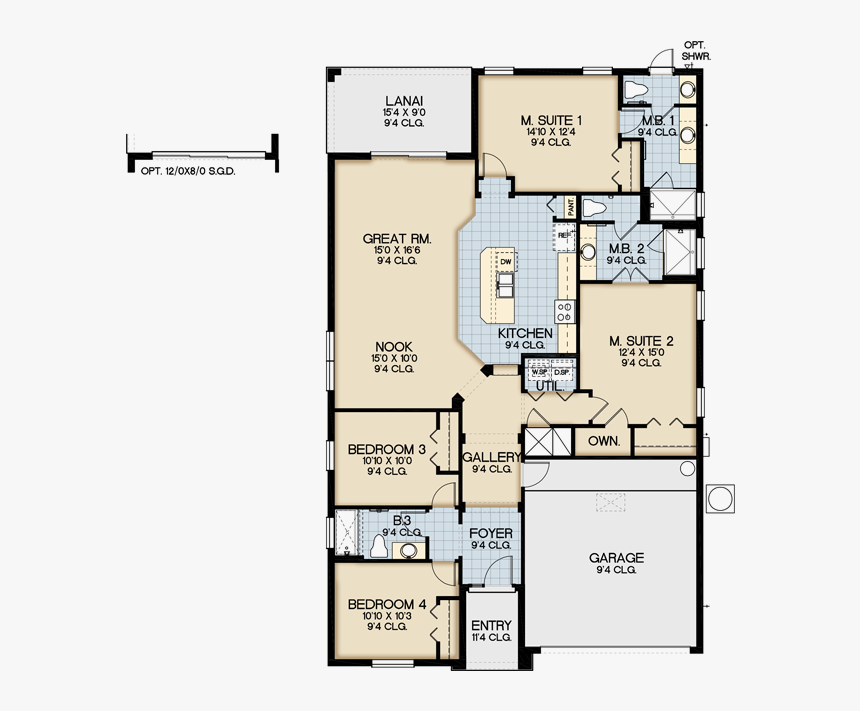 Claremont Floorplan Solterra Resort Orlando - Bella Vida Resort Croquis Casa De 4 Habitaciones Kissemen, HD Png Download, Free Download