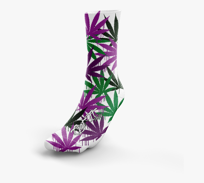 Image Of Leaf Green/purple - Sock, HD Png Download, Free Download