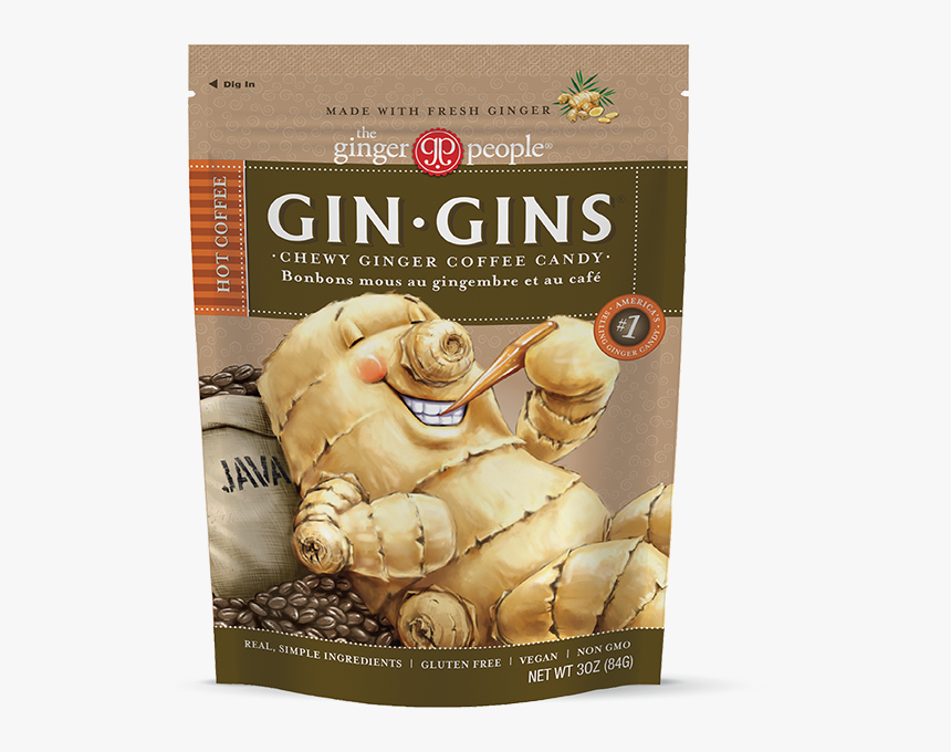 The Ginger People Gin Gins Hot Coffee Chewy Ginger - Ginger People Gin Gins, HD Png Download, Free Download