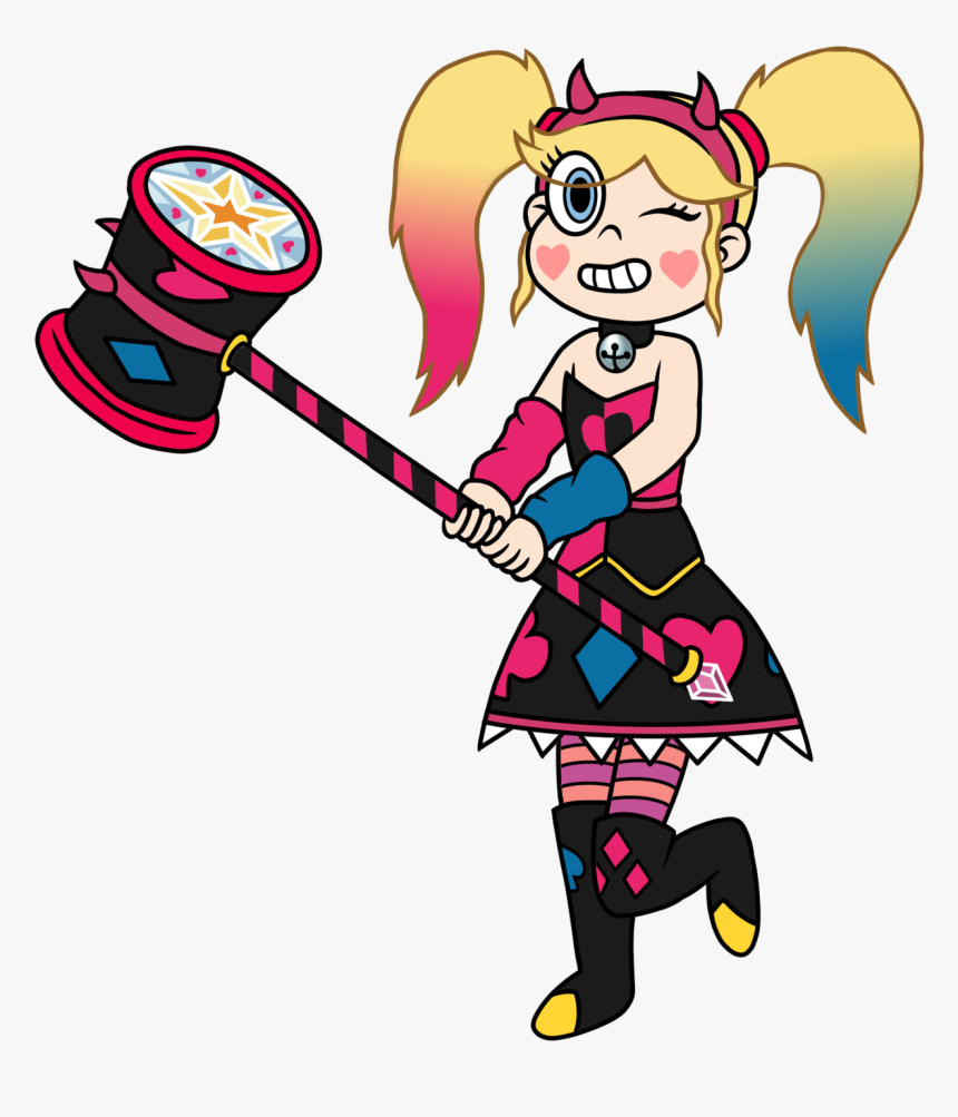 Harley Quinn Clipart Tumblr Transparent - Star Butterfly Harley Quinn, HD Png Download, Free Download