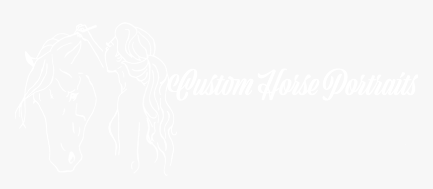 Custom Horse Portraits - Jhu Logo White, HD Png Download, Free Download