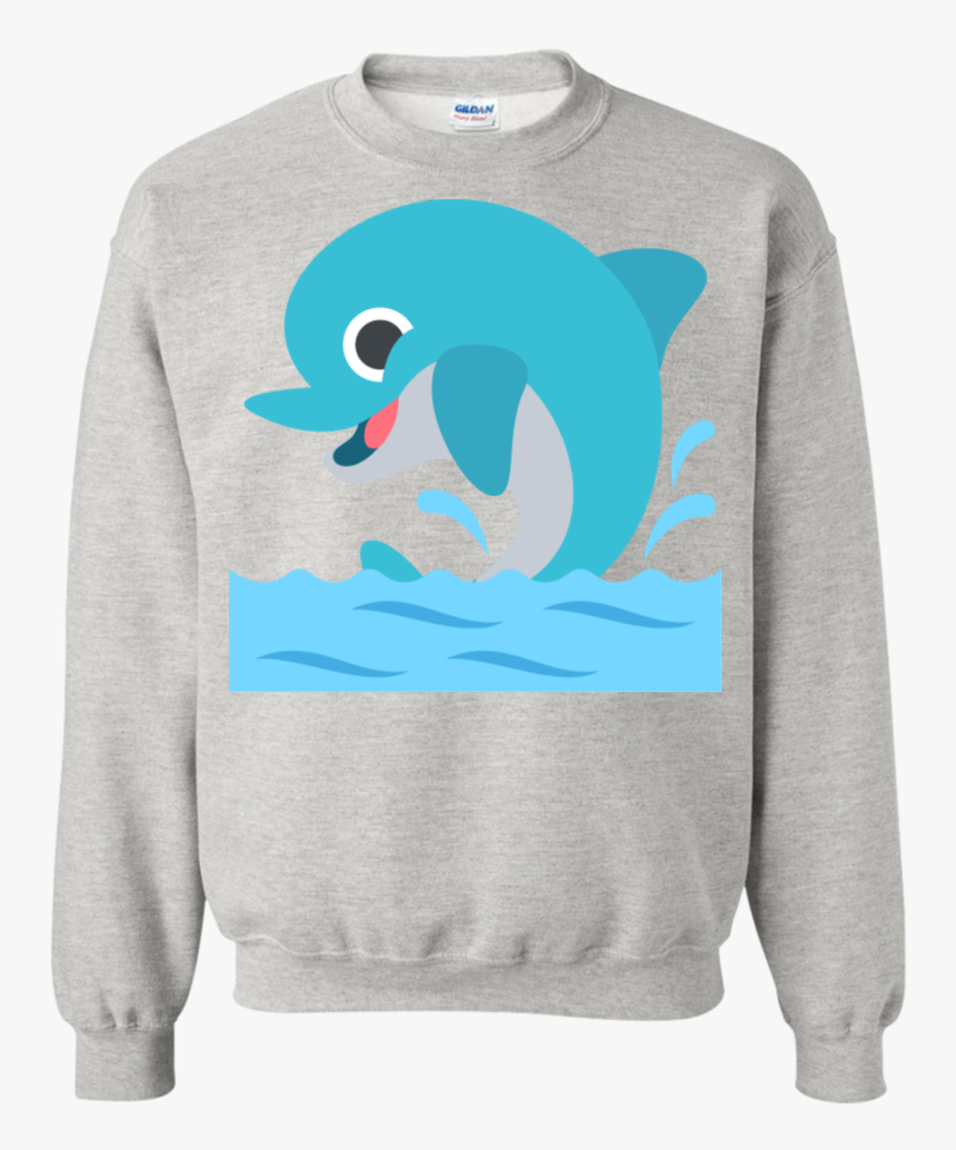 Happy Dolphin Emoji Sweatshirt, HD Png Download, Free Download