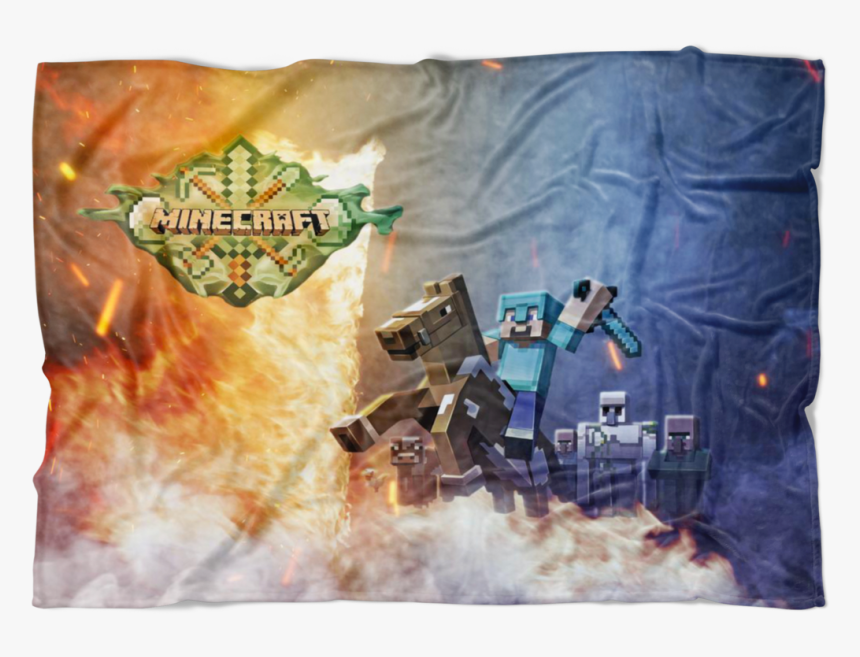 Minecraft Fleece Blanket Steve Diamond Sword Champions - Explosive Weapon, HD Png Download, Free Download