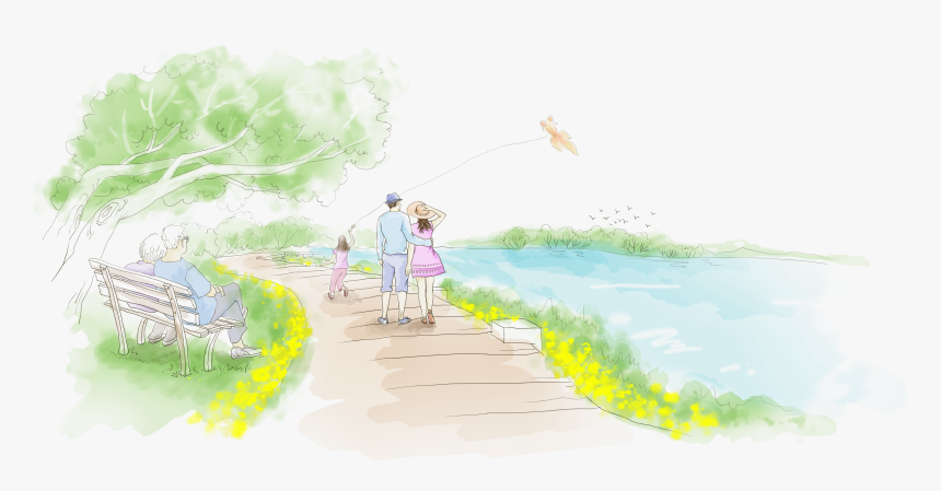 Drawing Family Design - Watercolor Paint, HD Png Download, Free Download