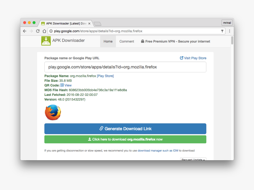 Extract Apk From Google Play - Firefox, HD Png Download, Free Download
