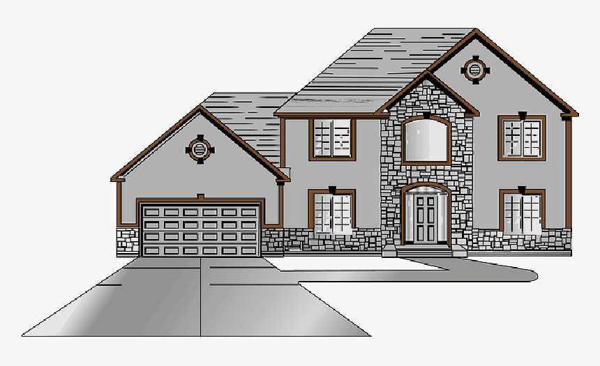 House, Building, Architecture, Outside, Windows, Home - Two Story House Clipart, HD Png Download, Free Download