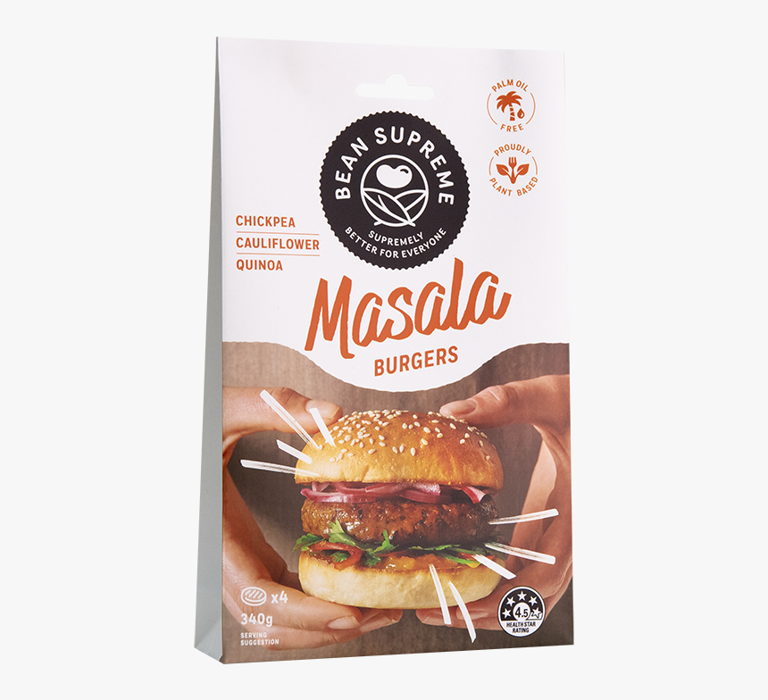 Bean Supreme Masala Burger, HD Png Download, Free Download