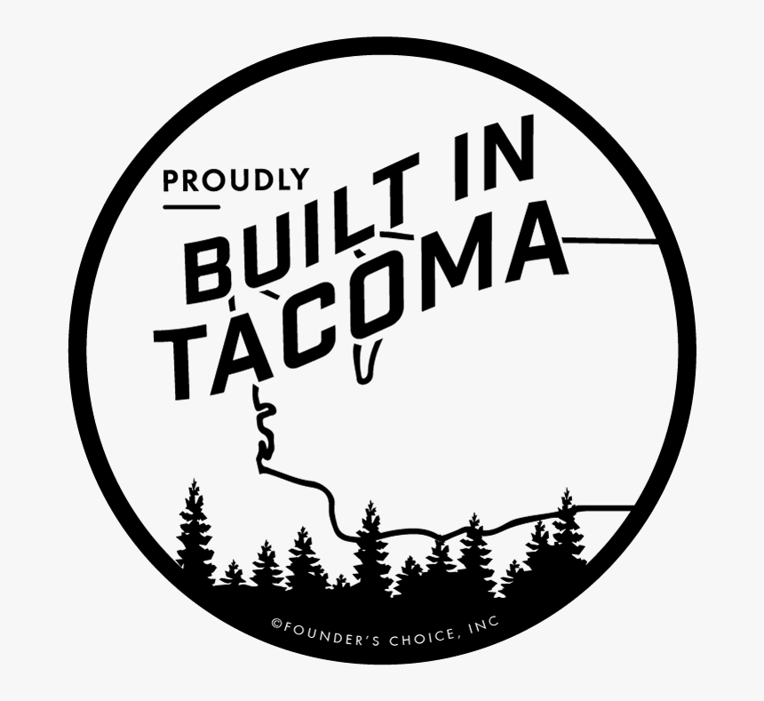 Built In Tacoma Logo Black - Silhouette, HD Png Download, Free Download