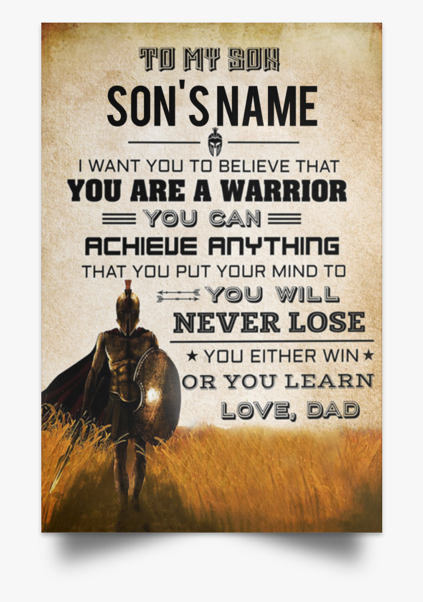Spartan Poster To My Son, HD Png Download, Free Download