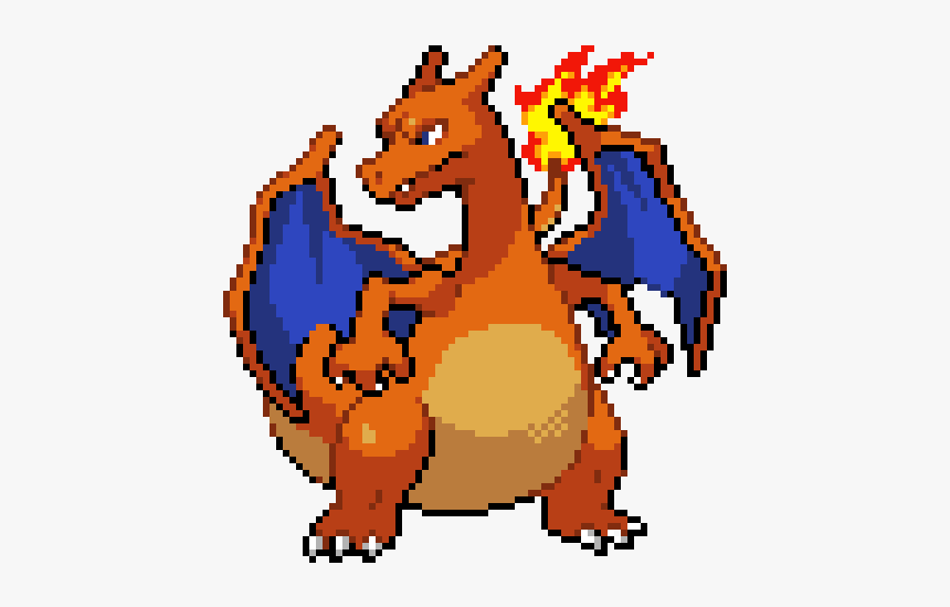 Charizard Pixel Art, HD Png Download, Free Download