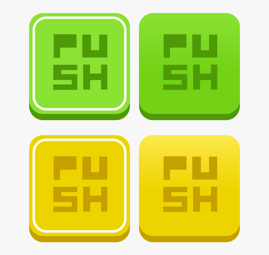 Flat Shaded Minimal Game Ui Button - Game Ui Buttons Flat, HD Png Download, Free Download