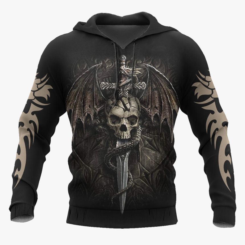 3d Tattoo And Dungeon Dragon Hoodie T Shirt For Men - Hunin And Munin Hoodie, HD Png Download, Free Download