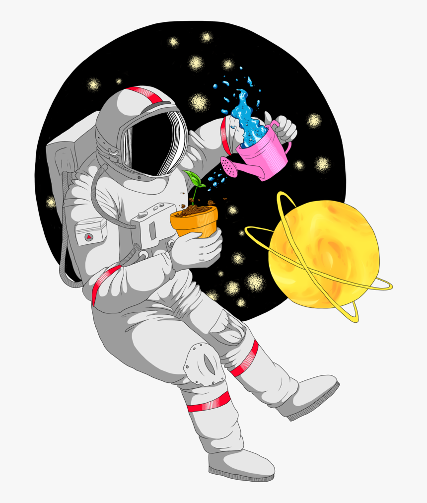 Astronot Png , Png Download - Astronaut In Space Drawing, Transparent Png, Free Download