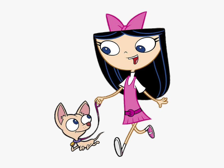 Phineas And Ferb Character Isabella With Dog - Phineas And Ferb Dog, HD Png Download, Free Download