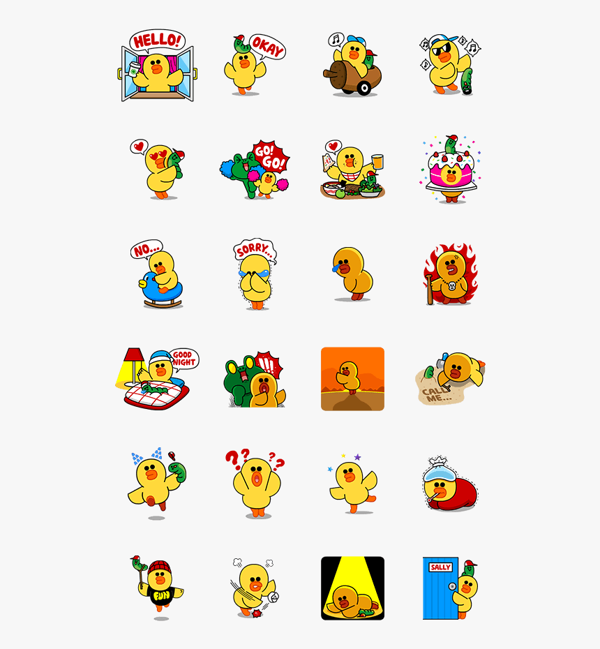 Sally Duck Stickers Png, Transparent Png, Free Download