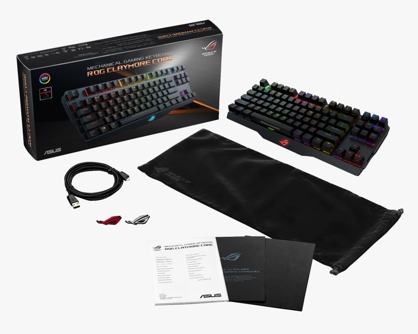 Rog Claymore Box Contents - Asus Rog Claymore Core Rgb Mechanical Gaming Keyboard, HD Png Download, Free Download