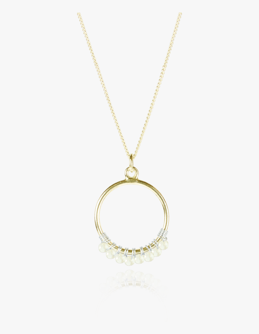 Mini Hoop Pendant With Moonstone - Locket, HD Png Download, Free Download