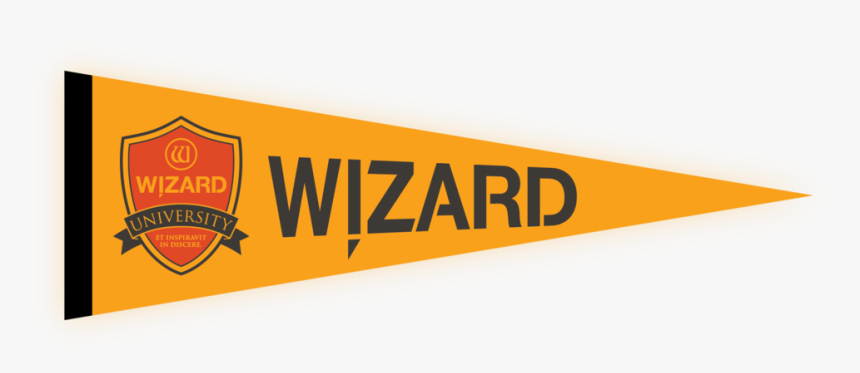 Wizard University Pennant Gold@1x - Graphic Design, HD Png Download, Free Download