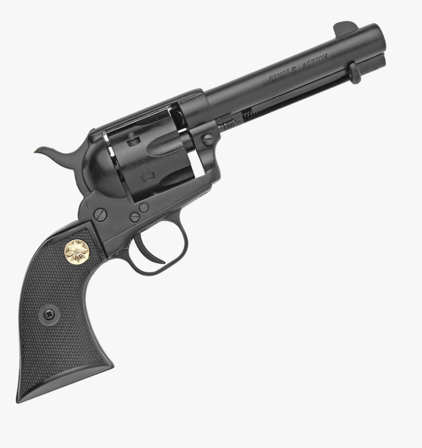 Blank Firing 1873 Black Western Six-shooter - Western Guns Six Shooters, HD Png Download, Free Download