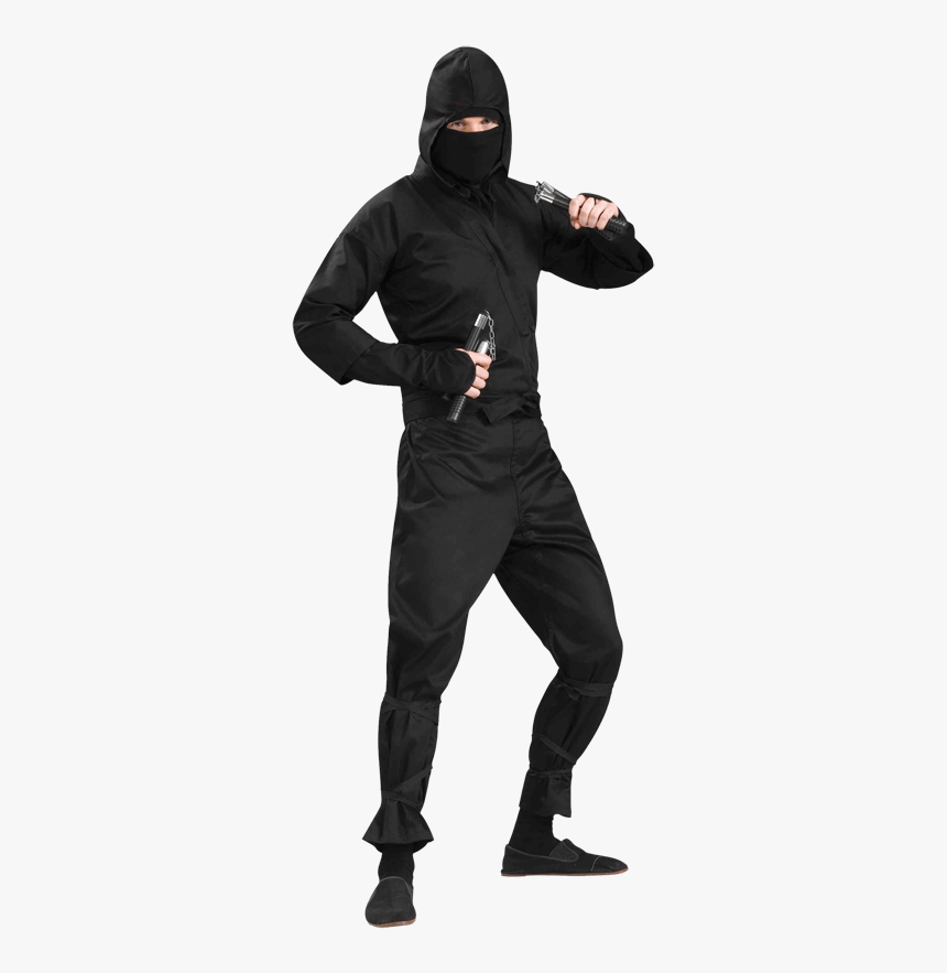 Men"s Ninja Costume - All Black Ninja Costume, HD Png Download, Free Download