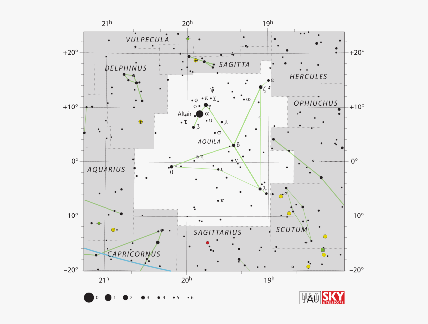 Aquila Constellation Map, HD Png Download, Free Download