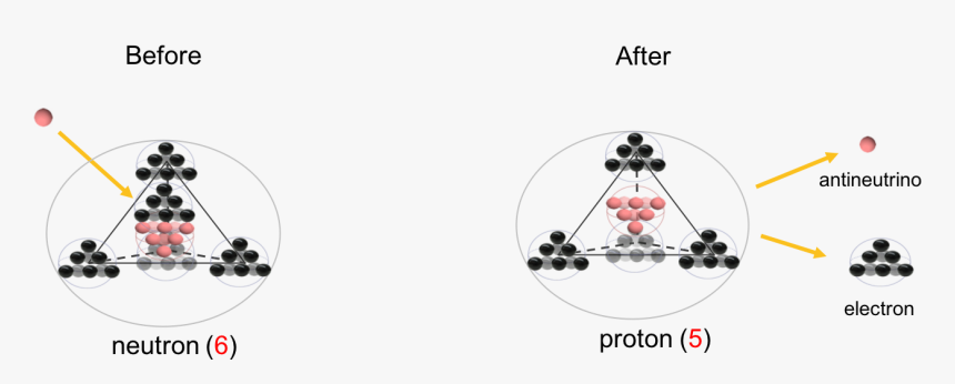 Before And After Of Beta Minus Decay - Circle, HD Png Download, Free Download
