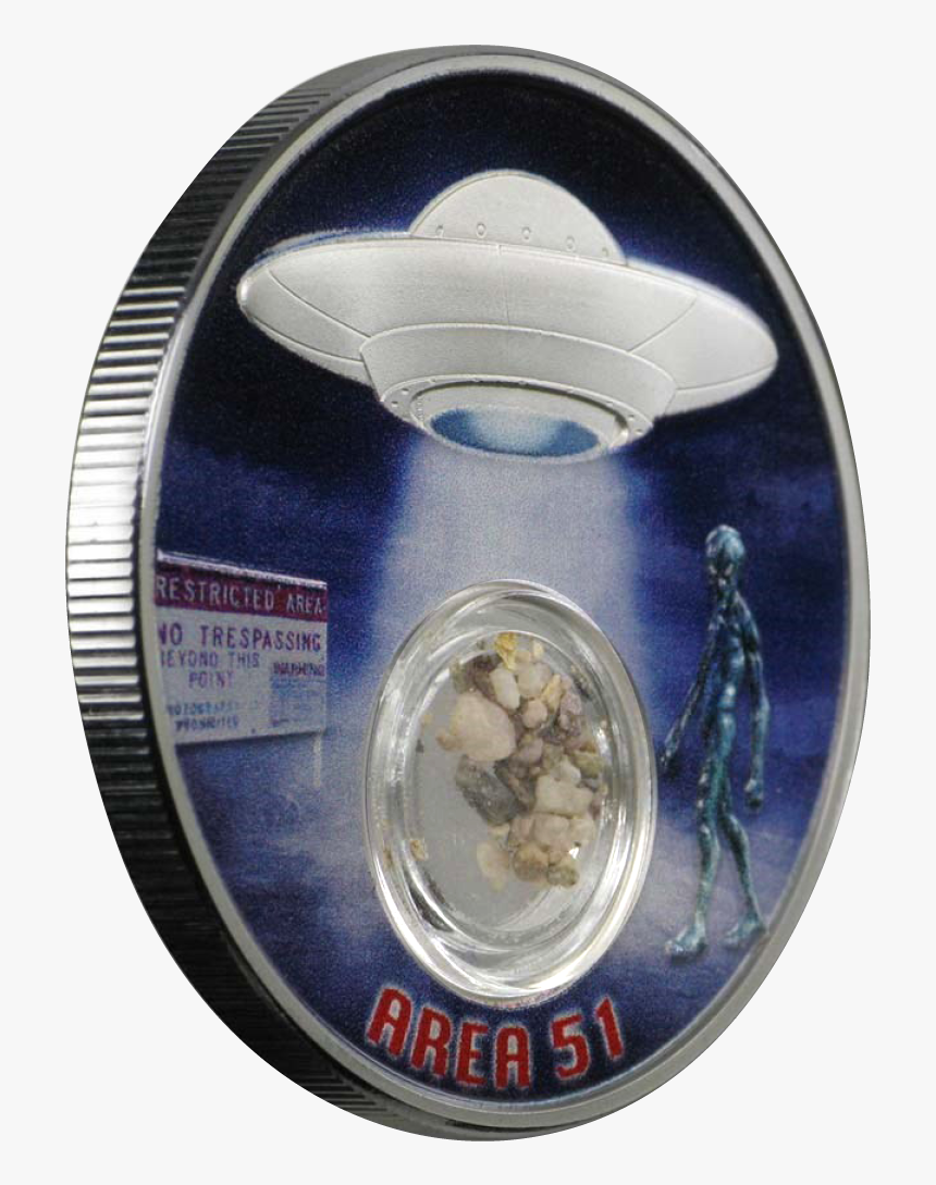 Area 51 With Earth Of Area 51 -1 Oz Silver Proof Locked - Silver Medal, HD Png Download, Free Download