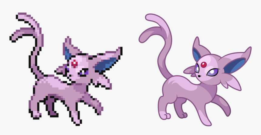 V0jelly"s Rarely Used Art Blog Pokémon Sprite Vector - Espeon Sprite, HD Png Download, Free Download