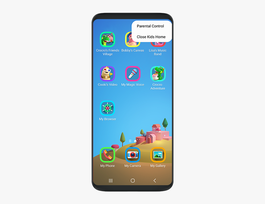 Simulated Image Of The Kids Home Screen Showing That - Samsung Kids Home Screen, HD Png Download, Free Download