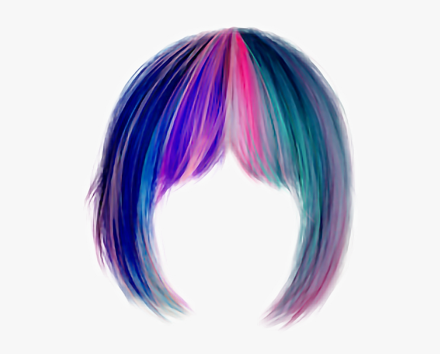 Hair Hairstyle Neon Neonhair Cute Rainbow Freetoedit - Rainbow Hair Png, Transparent Png, Free Download