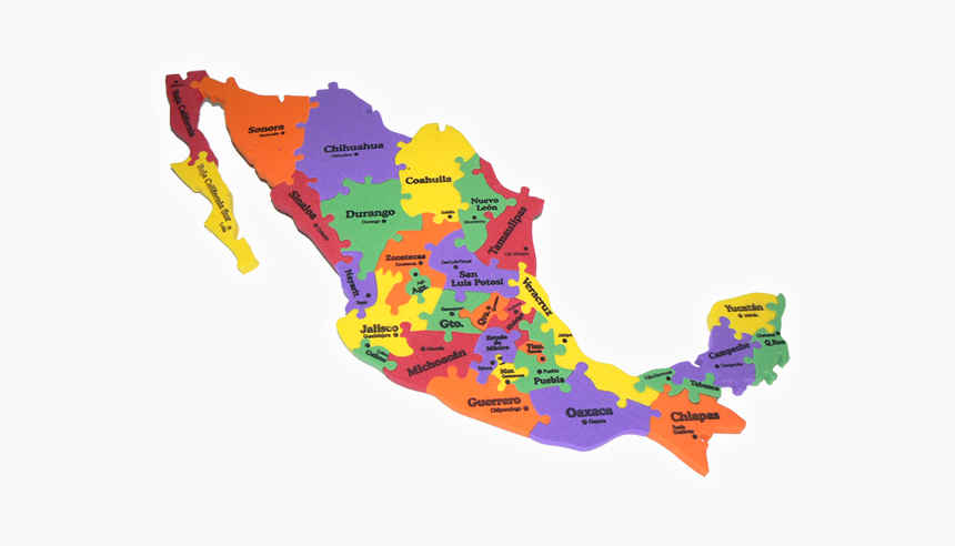 Mapa De Mexico Rompecabezas, HD Png Download, Free Download