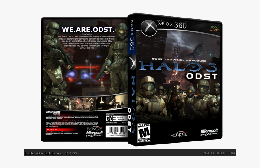 Odst Box Art Cover - Halo 3 Odst, HD Png Download, Free Download