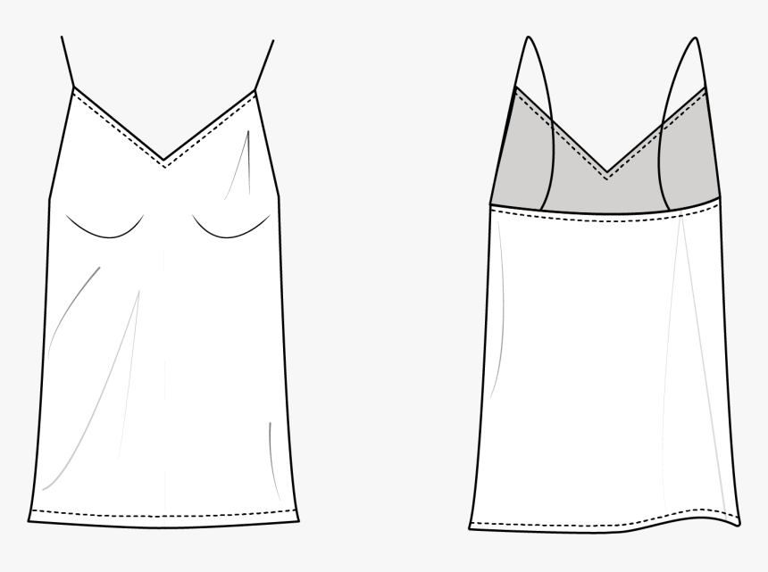 Camisole Free Sewing Pattern, Transitional Pattern, - Silk Camisole Pattern Free, HD Png Download, Free Download