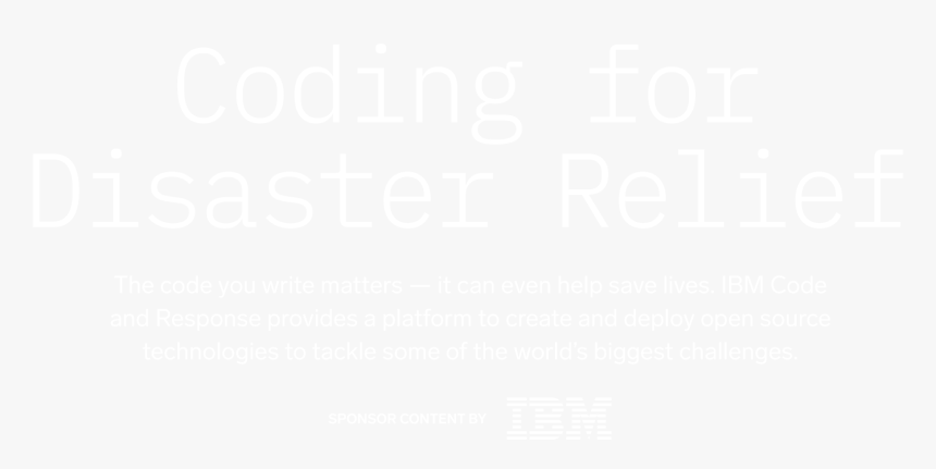 Coding For Disaster Relief - Jhu Logo White, HD Png Download, Free Download