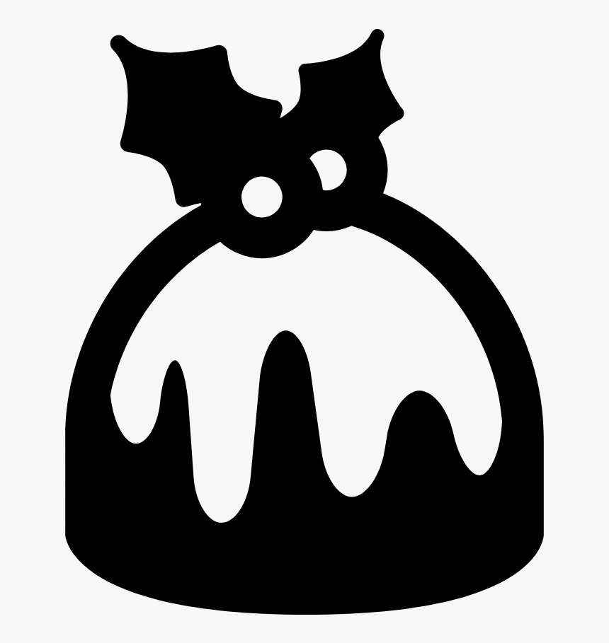 Christmas Pudding Silhouette Vector, HD Png Download, Free Download