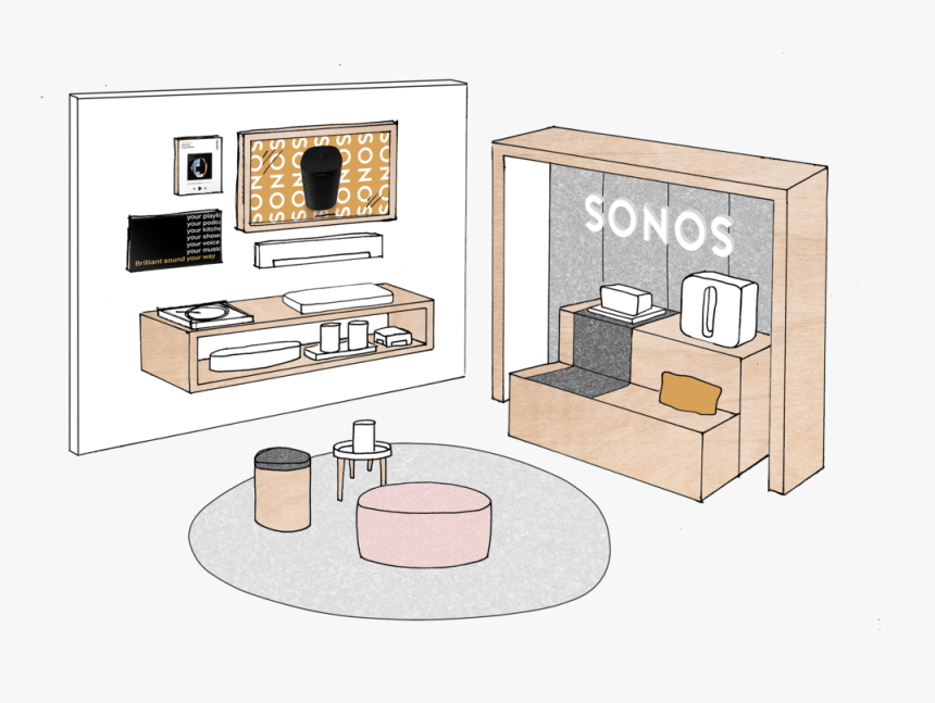 Sonos Specialty Large R4 Opt1 Materials - Interior Design, HD Png Download, Free Download