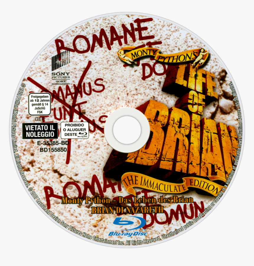 Monty Python"s Life Of Brian Bluray Disc Image , Png - Cd, Transparent Png, Free Download