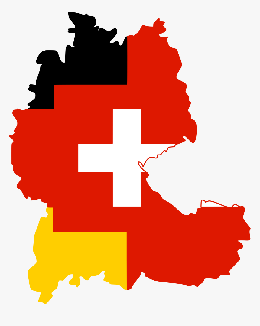 Flag-map Of The German Language - Hydrogen Gas Pipeline Germany, HD Png Download, Free Download