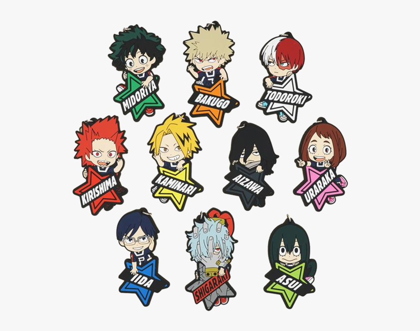 Rubber My Hero Academia Star Keychains - My Hero Academia Izuku Keychain, HD Png Download, Free Download