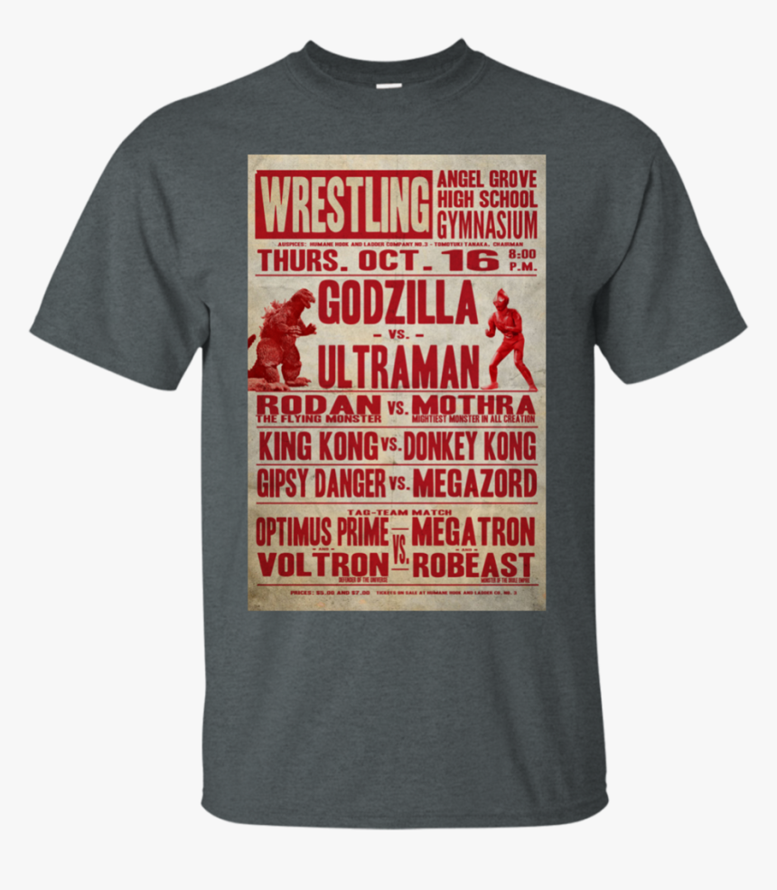 Godzilla Vs Ultraman Poster T Shirt & Hoodie - Old Wrestling Posters, HD Png Download, Free Download