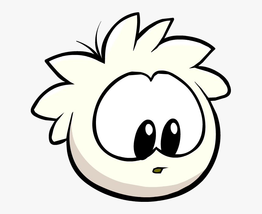 White Pufflelookingdown4 - White Puffle Club Penguin, HD Png Download, Free Download