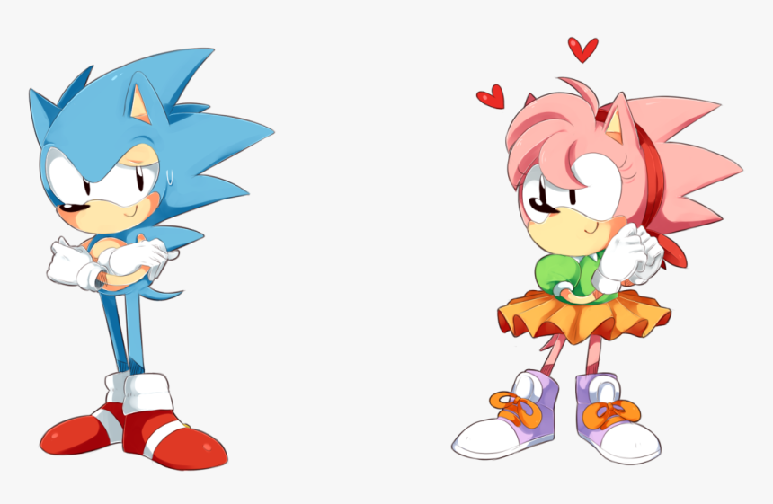 Classic Sonic And Amy, HD Png Download, Free Download