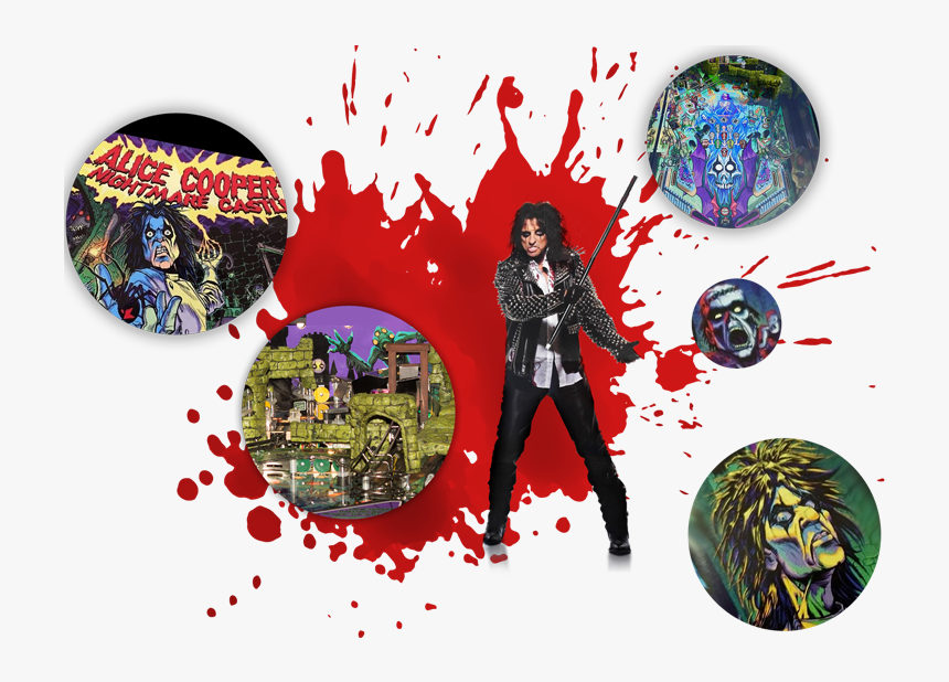 Alice Cooper Pinball Machine - Graphic Design, HD Png Download, Free Download