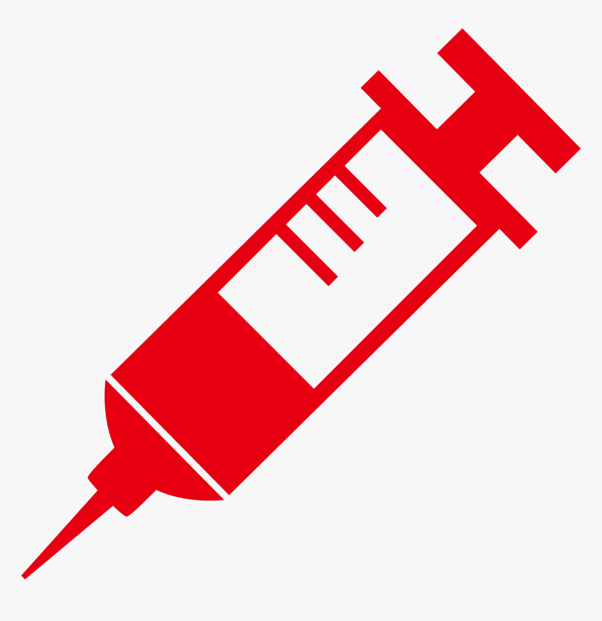 Vector Syringe Red Medical Symbol - Clipart Syringe, HD Png Download, Free Download