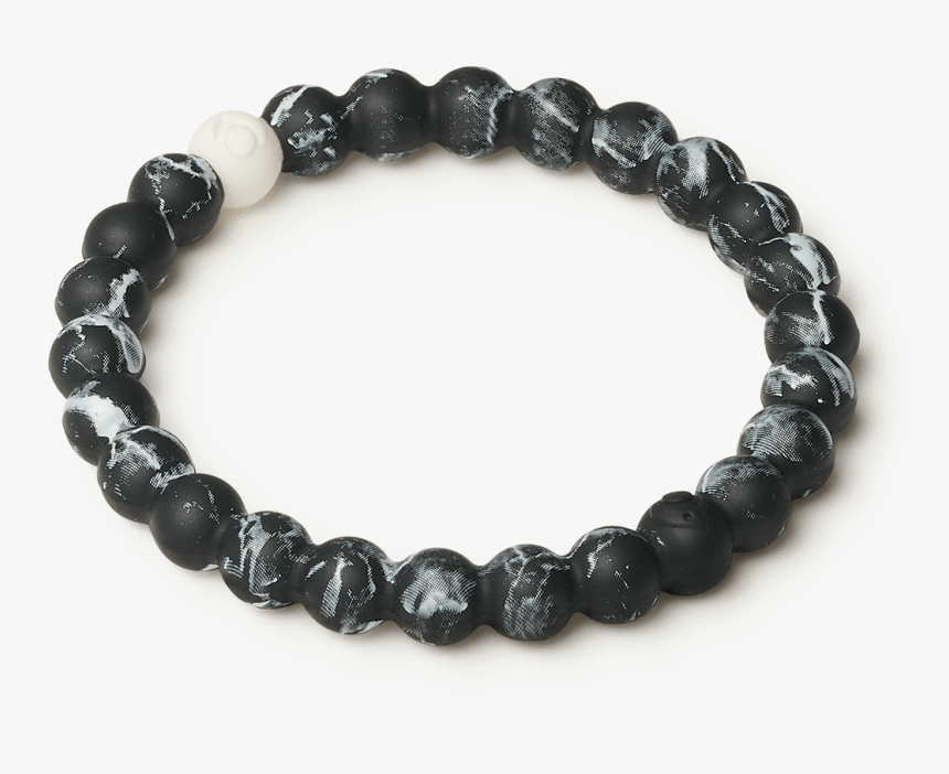 Side Angle Of Black Marble Silicone Beaded Bracelet - Marble Lokai Bracelet, HD Png Download, Free Download