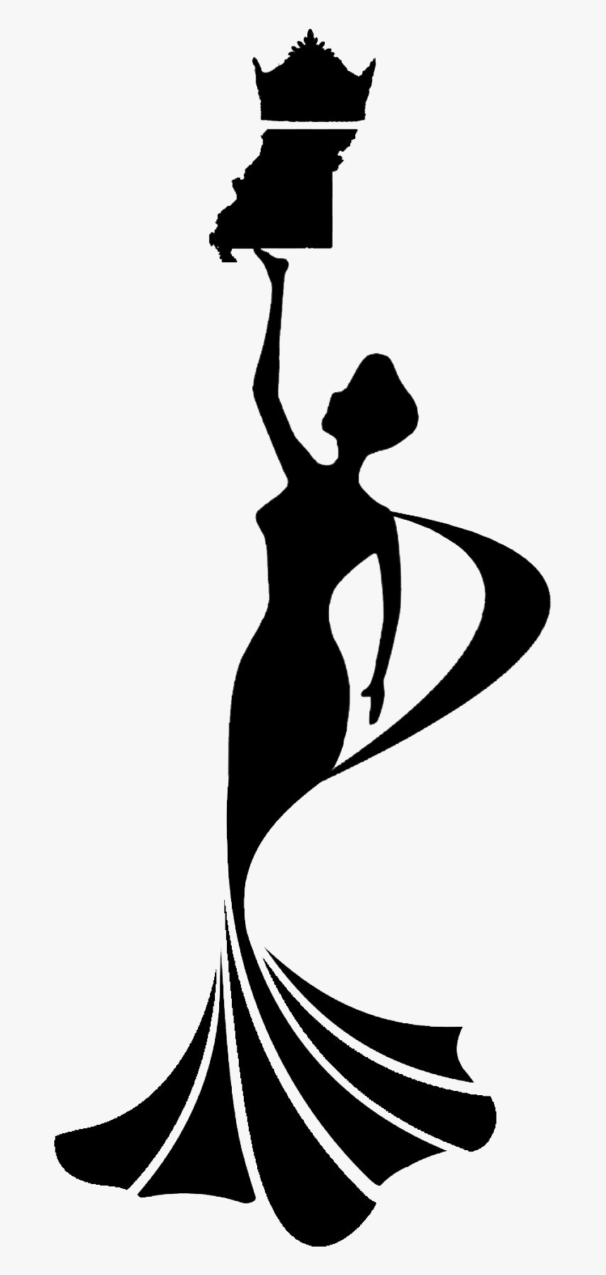 Pageant Silhouette Transparent Background - Silhouette Beauty Queen Png, Png Download, Free Download