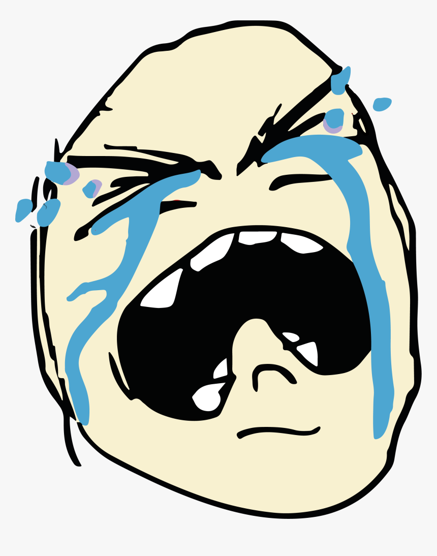 Rage Comics Crying Png, Transparent Png, Free Download