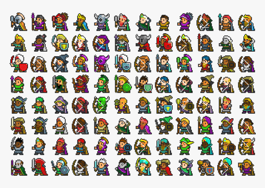 Rpg Pixel Art Characters, HD Png Download, Free Download